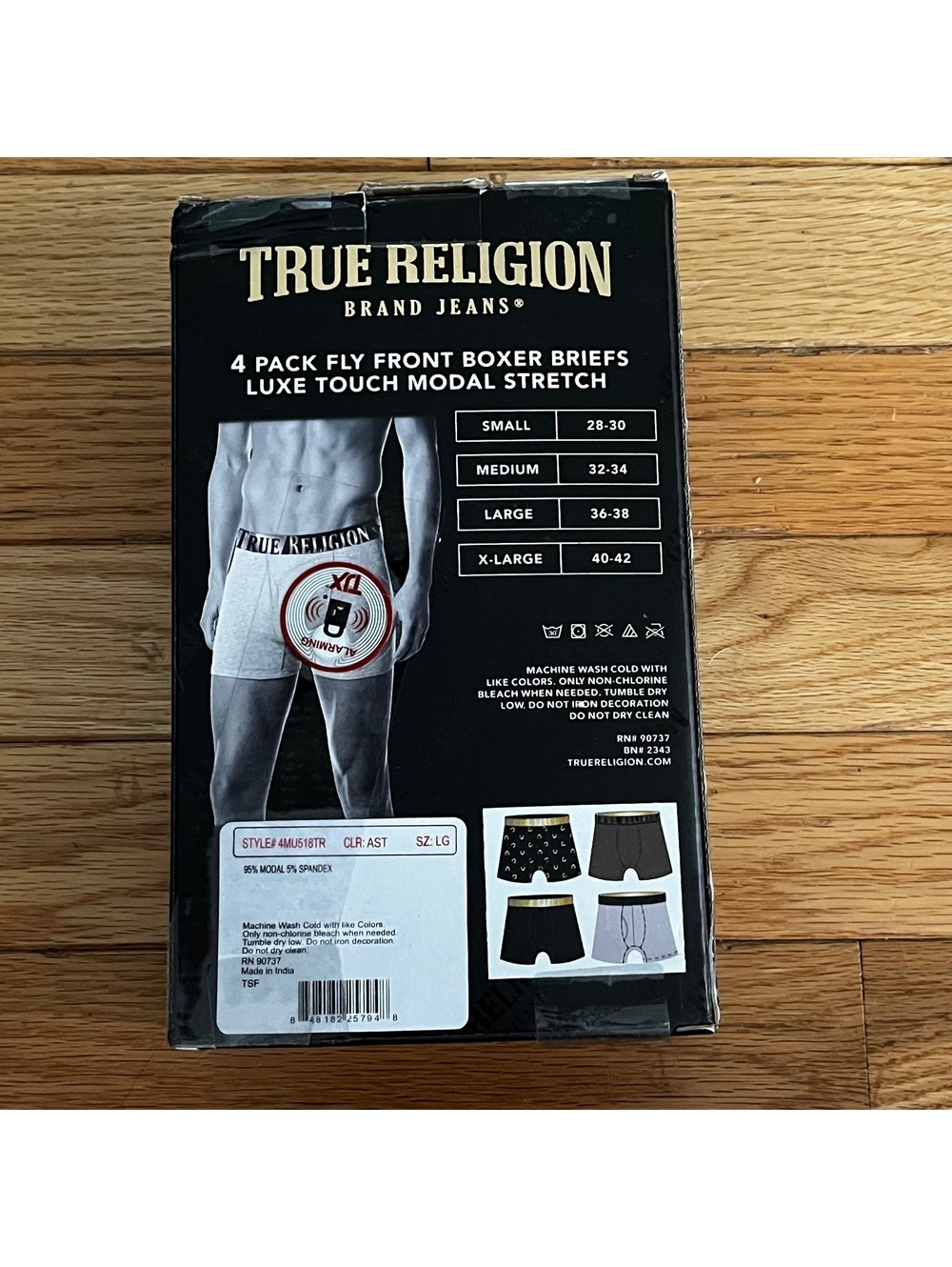 True Religion 4 Pack Fly Front Boxer Briefs Luxe Touch Modal Stretch Size Large - Picture 2 of 6